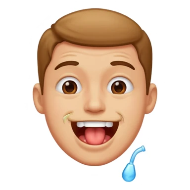 make him drool a lot sticker