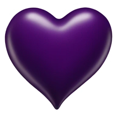 Aubergine colored heart sticker