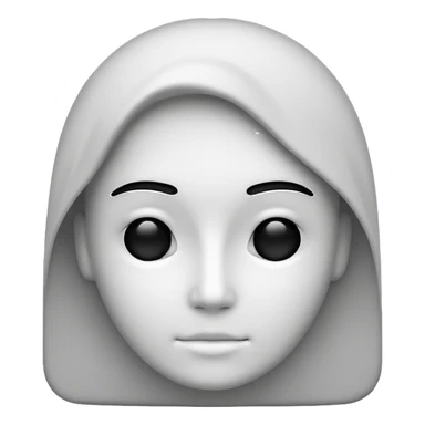 Minimalistic flat vector icon, iOS style, thin black outline on white background. Person silhouette. Black, completely monochrome matte. No eyes, no eyebrows. sticker