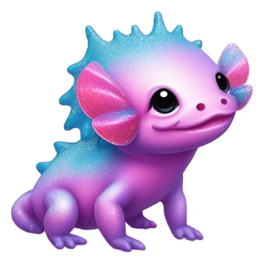 Lisa frank glitter axolotyl super cute sticker