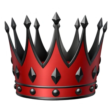 red and black gothic death crown sticker