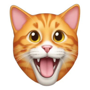 Orange cat with tongue sticking out sticker
