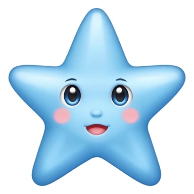 Baby blue star sticker