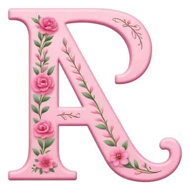 Pink romantic alphabet letter sticker
