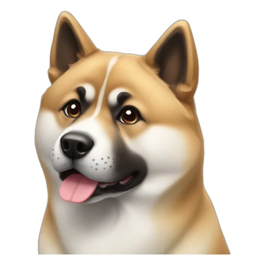 cute american akita sticker