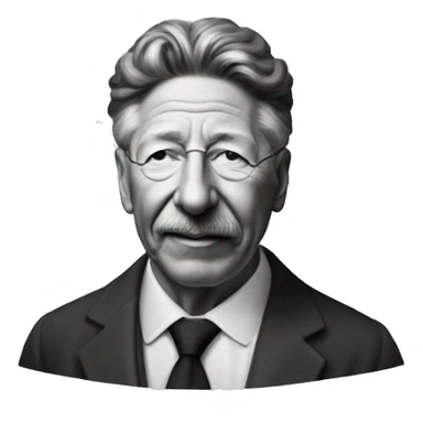 Abraham Maslow as seen on the picture that he is known for in colour sticker