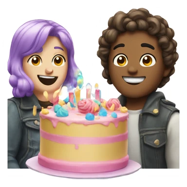 Bubbles and cake sticker