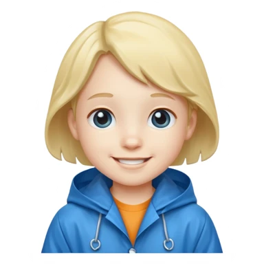 blue raincoat Kid sticker