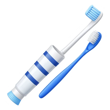 toothpaste and toothbrush sticker