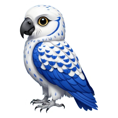 Gyrfalcon-Hyacinth-Macaw-Snowy-Owl-fusion-hybrid sticker