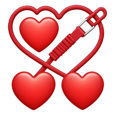 Red colour small hairclip sticker