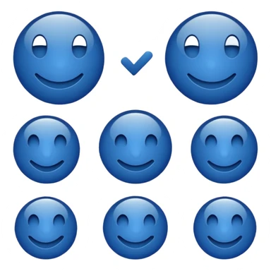 navy blue circle emoji like a text sticker