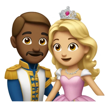 princesa con un príncipe bailando  sticker