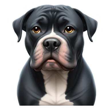 Black american bully with blunt sticker
