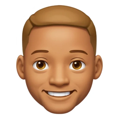 will smith with no beard 2d emoji sticker
