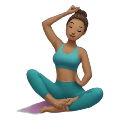 woman doing yoga in socks sticker