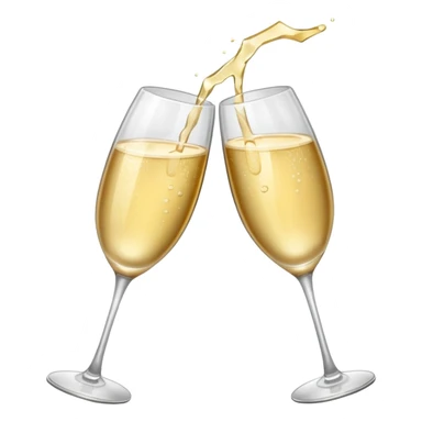 two clinking glasses with sparkles sticker