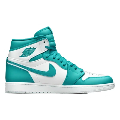Jordan 1 teal blue and white  sticker