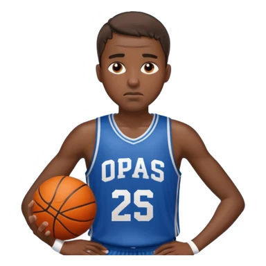 tired basketball player, sweating a lot sticker