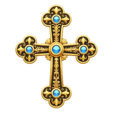 Orthodox cross. Transparent bakgrund. sticker