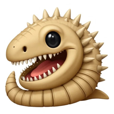 Sand worm from dune make the mouth a hole with long spiky teeth no eyes and a body sticker