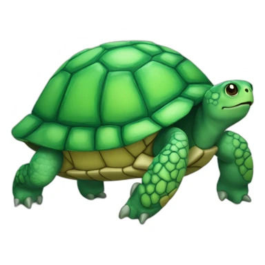 tartaruga com asas azuis sticker