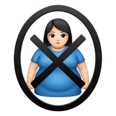 No pero que sea un aviso que tenga el símbolo prohibido gordas sticker