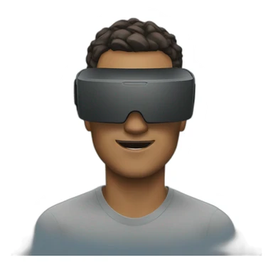 Man wearing virtual reality headset sticker