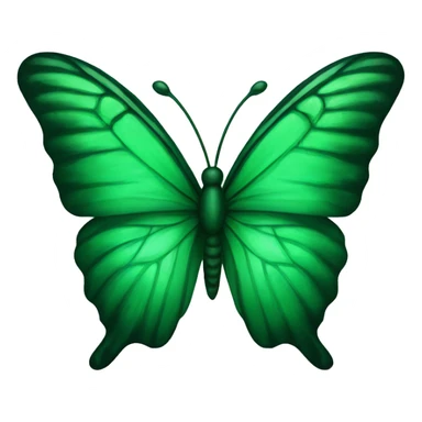 Emerald green butterfly emoji sticker