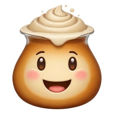 Sourdough starter emoji with face sticker