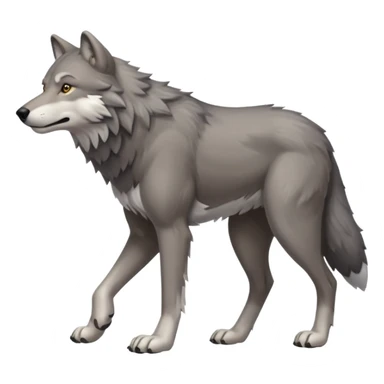 wolf walking on 4 sticker
