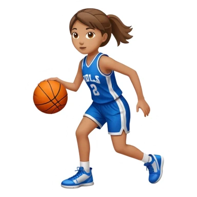  A girl playing basketball  sticker