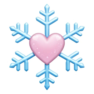 snowflake pink heart color white baby blue and baby pink glitter glow basic realist BOW EGIRLS WANTS THIS EMOJI CUTE KAWAII sticker