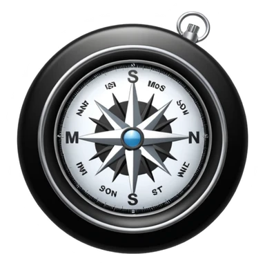 compass with 'mission' sticker