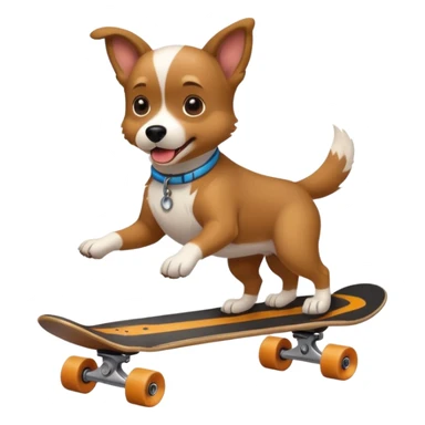 Dog on a skateboard  sticker