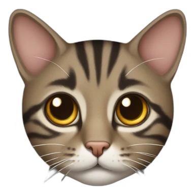 european cat with dark pinstripe tabby color and dark brown wool sticker