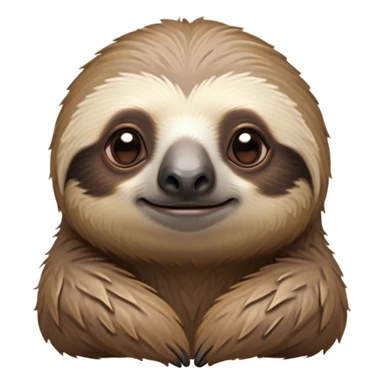 Cinematic Noble Sloth Portrait Emoji, Poised and serene, with a leisurely, gentle build and calm, wise eyes adorned with soft, textured fur, Simplified yet sharp and sophisticated features, highly detailed, glowing with a soft, tranquil glow, high shine, intelligent and unhurried, stylized with an air of relaxed authority, focused and composed, soft glowing outline, capturing the essence of a watchful and confident guardian that appears ready to slowly emerge from the screen with effortless grace! sticker