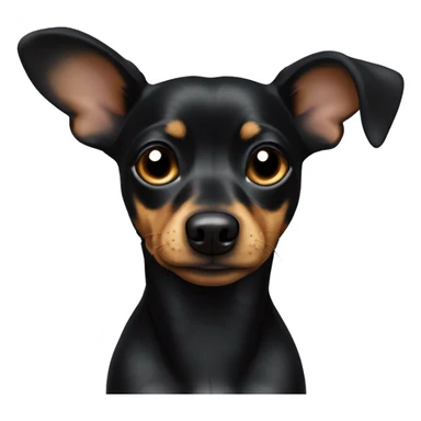 All Black Chiweenie dog sticker