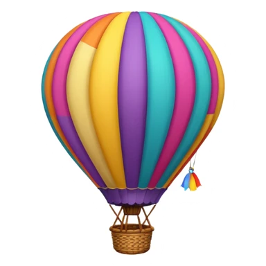 Balloon – Hot air balloon with colorful fabric sticker