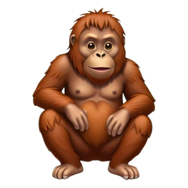 orangutan pooping sticker