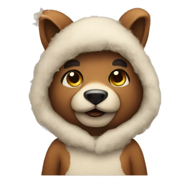 Person in animal costume sticker