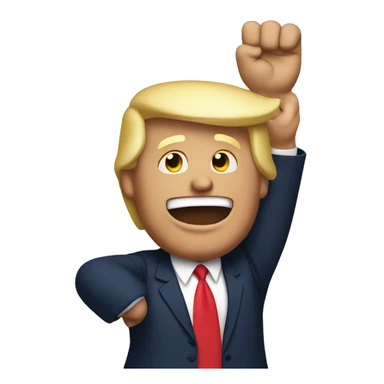 Donald trump with hands in the air sticker