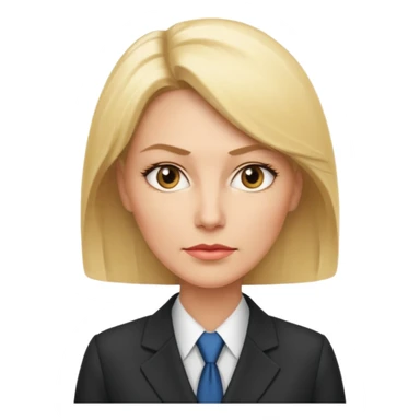 serious blond business woman in her forties sticker