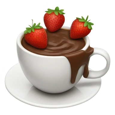 strawberries and nutella in a cup sticker