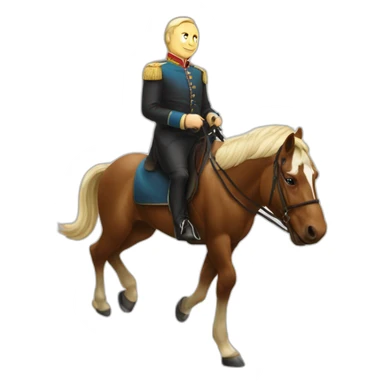 Vladimir poutine sur un cheval sticker