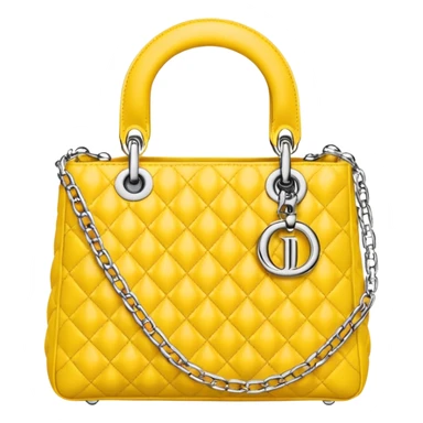 dior yellow bag sticker
