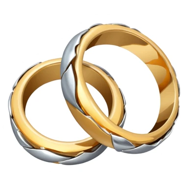 2 smashed wedding ring sticker