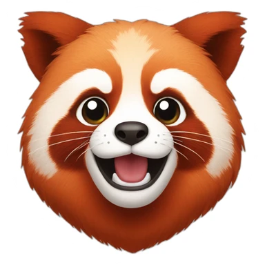 Red panda face sticker