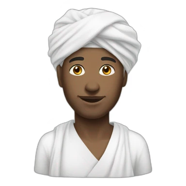 Man_wearing_a_white_Sudanese_turban sticker