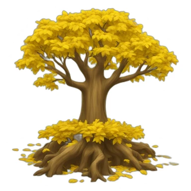 tree with yellow leaves sticker